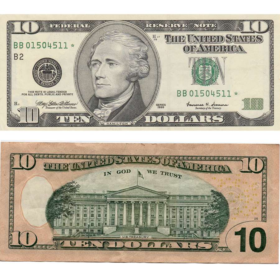 10 Dollars Ten Dollars Note