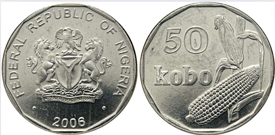 Fity Kobo 50 Kobo Coin